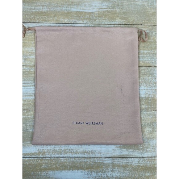 STUART WEITZMAN Drawstring Pink Dust Bag for Shoes / Handbags 14" X 15.5” - Picture 1 of 6